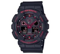 Casio Orologio Quarzo Uomo, misura cassa 55.00mm con quadrante Nero Analogico e Digitale e cinturino Nero in Plastic/Resin Strap GA-100BNR-1AER