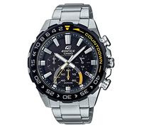 Casio Orologio Solare Uomo, misura cassa 44.00mm con quadrante Nero Analogico e cinturino Argento in Cinturino in metallo EFS-S550DB-1AVUEF