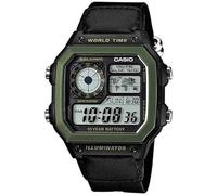 Casio Orologio Uomo Digitale Al quarzo con cinturino Tela AE-1200WHB-1BV