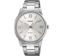 Casio Orologio Uomo MTP-1303DD-7AV Acciaio Argento Analogico Quadrante Bianco 50 m
