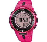 Casio Pro Trek PRW-3000-4BER Solar Watch - Pink Resin Strap, Triple Sensor