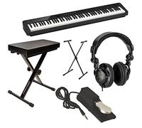 Casio PX-S1100 Privia Piano Digitale Portatile 88 Tasti con Adattatore Bluetooth, Pacchetto Nero con Auricolare da Studio, Supporto per Tastiera, Panchina, Pedale di Sostegno