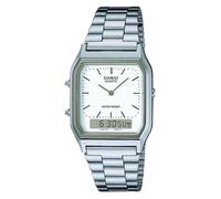 Casio Quadrante Bianco Vintage A Doppio Display (29,8 Mm) / AQ-230A-7DMQYES