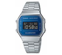 Casio Quadrante Digitale Blu Illuminatore Vintage / Bracciale In A168WEM-2BEF