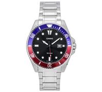 Casio Quadrante Nero Giappone Mov't Al Quarzo MDV-107D-1A3 200M Orologio da Uomo