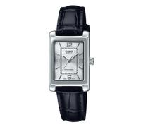 Casio Quarzo Argento Quadrante Pelle Cinghia LTP-1234LL-7A Orologio da Donna