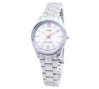 Casio Quarzo LTP-V005D-7B2 Quadrante Bianco Acciaio Inossidabile Orologio Donna