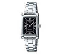 Casio Quarzo Nero Quadrante In Acciaio Inox LTP-1234DD-1A Orologio da Donna