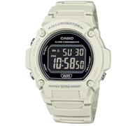 Casio Reloj Digital Unisex con Banda de Resina Blanca W-219HC-8BVDF, Correa