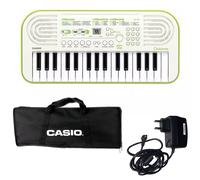 Casio SA-50 Mini Tastiera a 32 tasti, Bianco/Giallo Limone + Bag + Alimentatore
