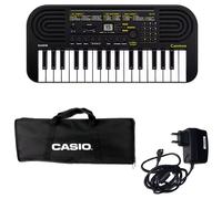 Casio SA-51 Mini Tastiera a 32 tasti, Nero/Bianco + Bag + Alimentatore