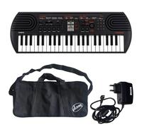 Casio SA-81 Mini Tastiera a 44 tasti, Nera/Grigio Chiaro + DAM BMT Bag +Aliment.