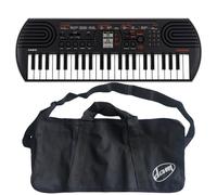 Casio SA-81 Mini Tastiera a 44 tasti, Nera/Grigio Chiaro + DAM BMT Bag, Nero
