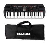 Casio SA-81 Mini Tastiera a 44 tasti, Nera/Grigio Chiaro + Bag Trasporto Nera