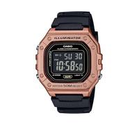 Casio Serie W-218HM | Orologio digitale da uomo | (nero/oro) | Illuminatore a LED | Batteria 7 anni | Sveglia | Cronografo | Calendario automatico | Orologio digitale, oro, moderno, oro, moderno, Oro,