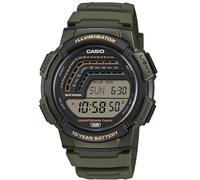 Casio Serie WS-1800 | Orologio digitale | Verde | Illuminatore a LED con luce di emergenza | Allarme | Ora mondiale | Calendario automatico completo