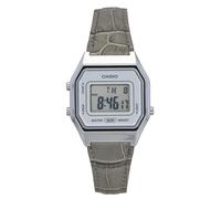 Casio Sport Quarzo Argento Quadrante Pelle Cinghia LA680WEL-8A2 Orologio Unisex