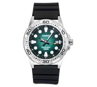 Casio Standard Analog Resin Strap Green Dial Quartz MTD-140-3AV 100M Men's Watch