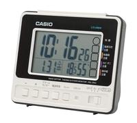 CASIO Sveglia Radio Digitale Bianco Argento Temp Calendario Umidità...