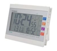 CASIO Sveglia Radio Digitale Bianco Argento Temp Calendario Umidità...