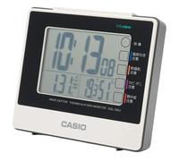 CASIO Sveglia Radio Digitale Bianco Argento Temp Calendario Umidità...