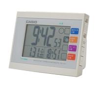 CASIO Sveglia Radio Digitale Bianco Argento Temp Calendario Umidità...