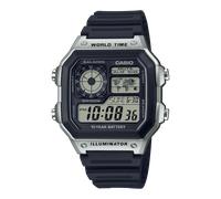 CASIO Timeless Collection Orologio AE-1200WH-1CV | Nero/Argento