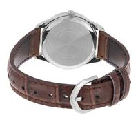 Casio LTP-V005L-7B3 - Orologio da donna analogico in pelle marrone con quadrante bianco, bianco, Movimento al quarzo