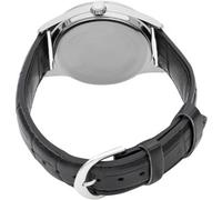 Casio MTP-V006L-1B2 Quadrante Nero Giorno/Data 30M Orologio Uomo 38mm Steel