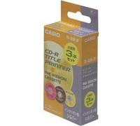 Casio TR-18BK-3P Ink Ribbon Disc Title Printer Confezione da 3 Nero Rosso Ver...