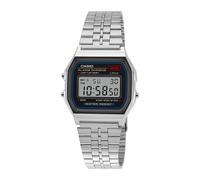 Casio Unisex Vintage A159W-N1DF Quadrante Digitale Nero Acciaio Inox Argento