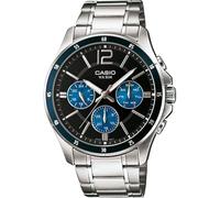 Casio Uomo Analogico Quarzo Orologio con Cinturino in Acero inoxidabile MTP-1374PD-2AVEF