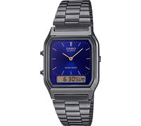 Casio Vintage AQ-230EGG-2AEF Unisex Analogue-Digital Watch - Blue Dial, Grey Stainless Steel Band