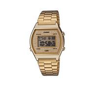Casio Orologio Quarzo Unisex, misura cassa 35.00mm con quadrante LCD Digitale e cinturino Oro in Cinturino in metallo B640WGG-9EF