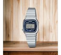Orologio CASIO Vintage LA670W-2A Donna Acciaio Blu Chrono Classico Digitale FIV