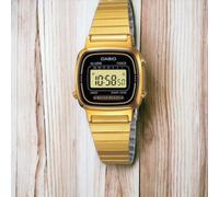 Orologio Donna CASIO Vintage LA-670WG-1 Gold Acciaio Dorato Nero Digitale FIV