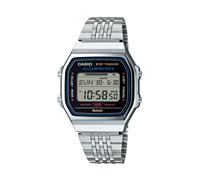 Casio Vintage Mod. Silver -Bluetooth® Smartphone Link W. Built-In Accelerometer Senses Body Movements + Steps Counter