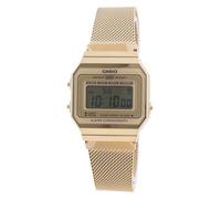 Casio Vintage Tono Oro Acciaio Inossidabile Digitale A700WMG-9A Orologio Unisex