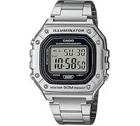 CASIO W-218HD-1AV - Orologio digitale standard da uomo, Bare Casio Chipkashi, cinturino in metallo, colore: argento, metallo W-218HD-1AV, tipo di braccialetto, argento metallo W-218HD-1AV, tipo di
