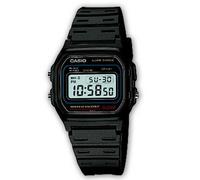 Casio W-59-1VQES 37mm Quadrato LCD Nero Resistenza Acqua 5 bar Cronometro Allarme Calendario
