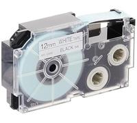 CASIO XR-12WE1 - Nastro laminato, 12°mm x 8°m, nero/bianco