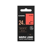 Casio XR-24RD - Nastro per etichettatrice, 24 mm, colore nero/rosso