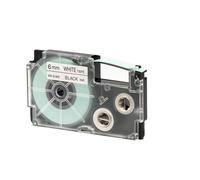 CASIO - XR-6WE1-W-DJ - Nastro - 6 mm x 8 mt - nero-bianco - Casio - 39403 - Conf. da 1 Pz. - XR-6WE1-W-DJ