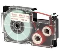 CASIO XR-9WER1 - Nastro colorato 9 mm, rosso/bianco