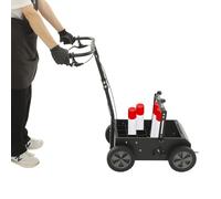 Caskunbsy Marcatrice a doppia linea, ruote da 20 cm, marcatore ergonomico con supporto regolabile (13-29,5 cm) per spazi sportivi e parcheggi