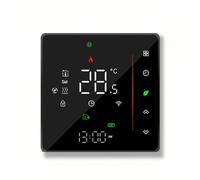Caslant 006 Série Wi-Fi Thermostat - Thermostat de Programmation à écran Tactile Pour Chauffage Eau/électricité/Chaudière - Télécommande pour Téléphone Compatible avec Alexa, Google Home, IFTTT