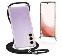 caslord Cover con Cordino per Samsung Galaxy S23 ultra 6,8" Trasparente Custodia con Cordino a Tracolla Cordino Regolabile, Ultra Sottile Morbido Silicone TPU AntiGraffio Protettiva Case (Or Rose)