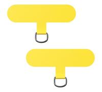 caslord Universal Patch*2, trasforma la custodia del tuo telefono in una catena telefonica, il TPU ultrasottile si adatta a tutte le custodie standard del telefono-Giallo