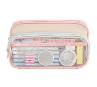 Caso a - sacchetto a | Sacchetti di penna | Controllo da viaggio per gli esami Bills Cosmetics Supplies School Organizer Storage Borse con 3 scomparti per la scuola
