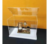 Caso Acrilico Trasparente Dell'esposizione Assemble , Top Cove Openable Door, Base ispessita, Vetrina Antipolvere di Protezione (28x16x20cm/11x6.3x8in)